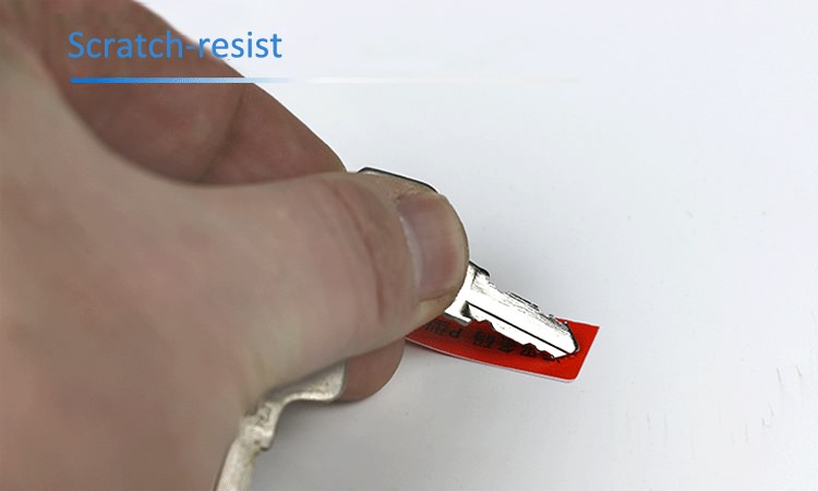Scratch resistant cable label