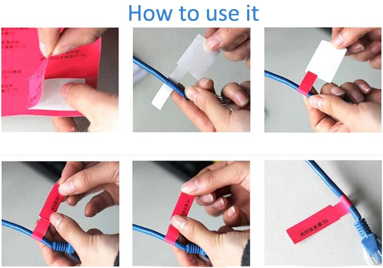 how to use cable label