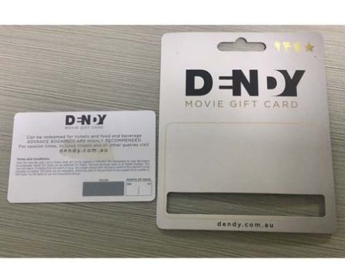 plastic card and paper sleeve package